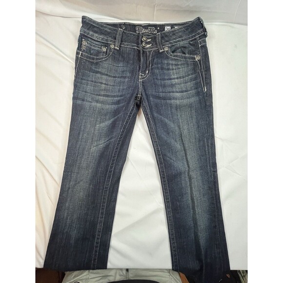 Miss Me JP4656-2L Womens 30 Bootcut Dark Wash Blue Jeans Embellished - Picture 6 of 16